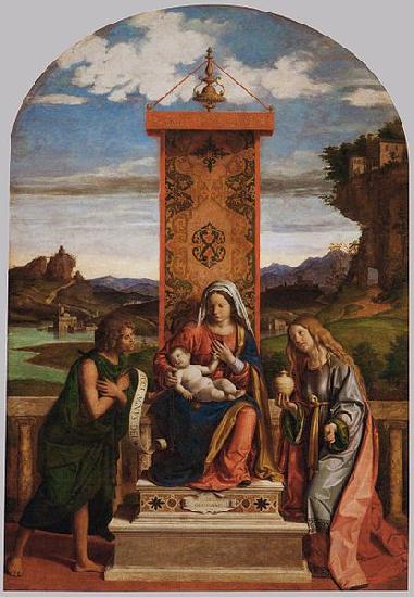 CIMA da Conegliano Baptist and Mary Magdalen oil painting image